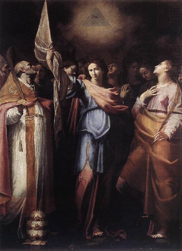 St Ursula and Her Companions with Pope Ciriacus and St Catherine of Alexandria g, CAVAROZZI, Bartolomeo